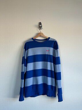 Nike Blue Striped Crewneck Sweater Size XXL